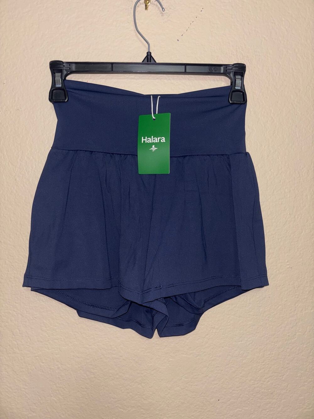 Halara high-waisted 2-in-1 athletic shorts/skort-style shorts